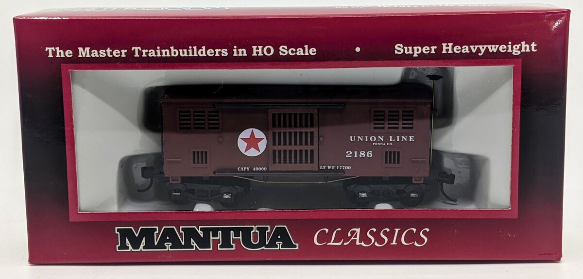 Mantua 722050 HO Scale 1860 Wooden  Pennsylvania Railroad Horse Car #2186