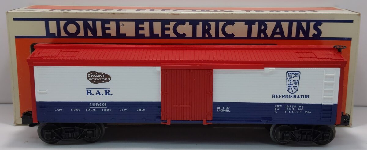 Lionel 6-19503 O Gauge Bangor & Aroostook Woodside Refrigerator Car