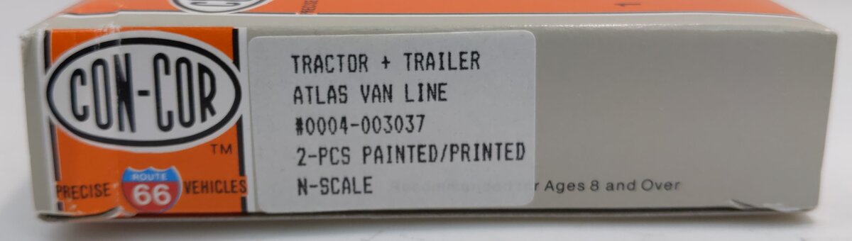 Con-Cor 0004-003037 N Atlas Van Lines Tractor & Trailer (Pack of 2)