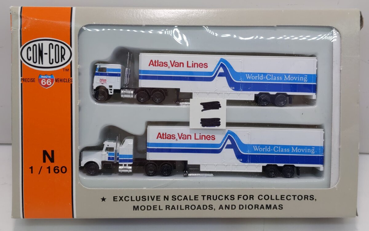 Con-Cor 0004-003037 N Atlas Van Lines Tractor & Trailer (Pack of 2)