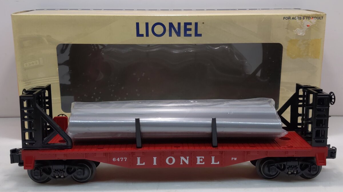 Lionel 6-39435 PWC Flatcar with Pipes #6477