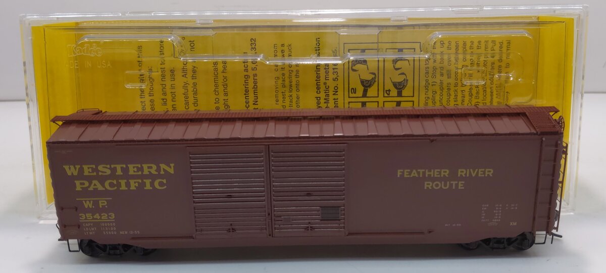 Kadee 6502 HO Scale Western Pacific 50' PS-1 Boxcar #35423