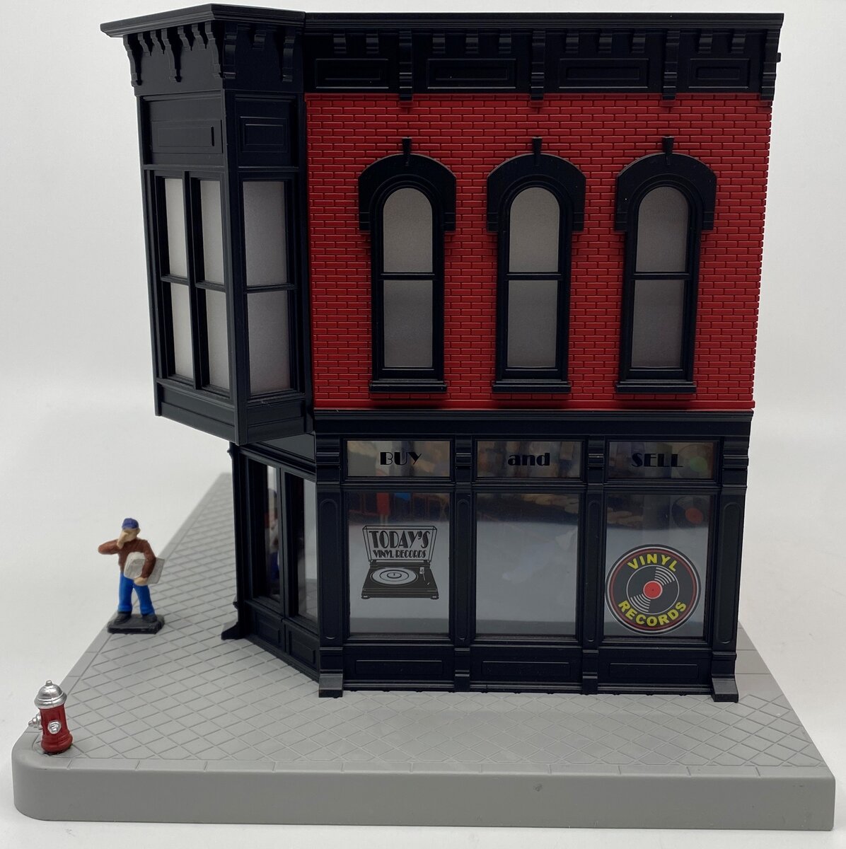 MTH 30-90477 O Assembled Opposite Corner Building with Blinking Sign