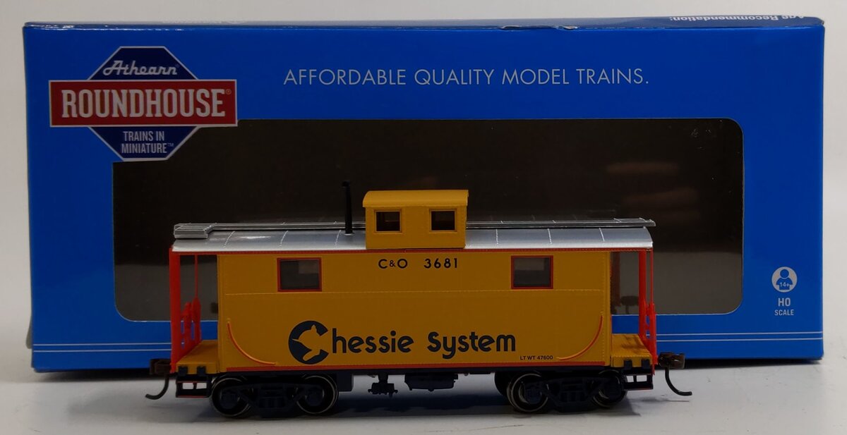 Roundhouse 74276 HO Scale Chessie System 2-Window Caboose #3681