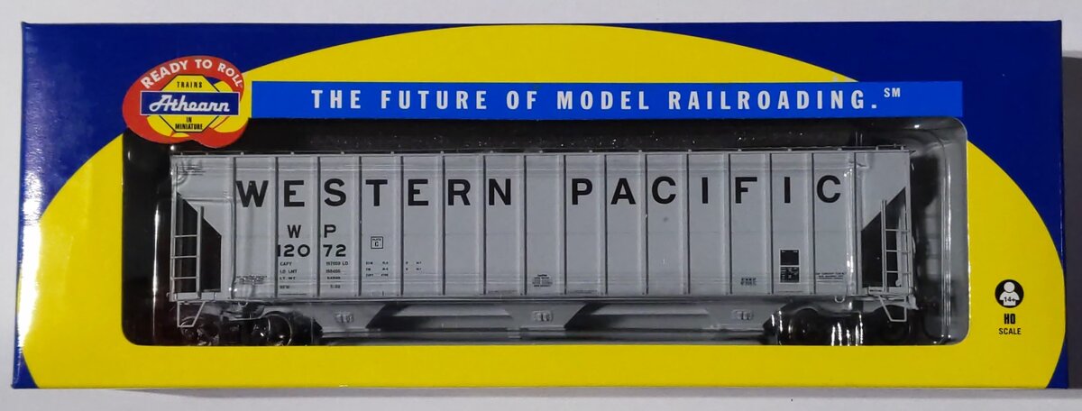 Athearn 73877 HO Scale Western Pacific 54' FMC Covered Hopper #12072