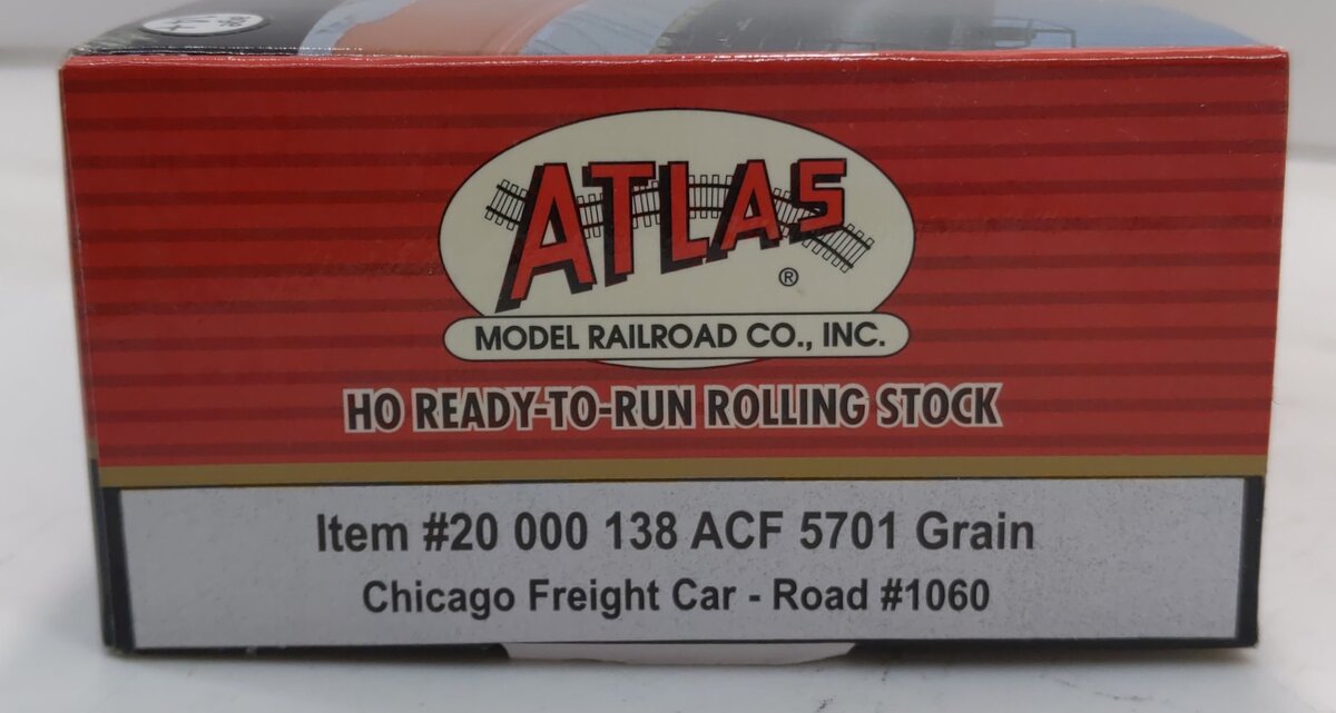 Atlas 20000138 HO Chicago Freight 5701 Covered Grain Hopper #1060