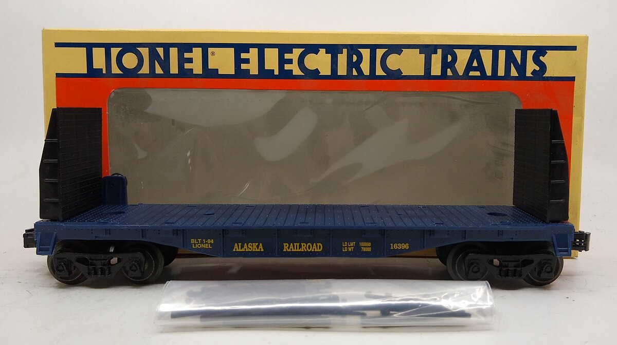 Lionel 6-16396 O Gauge Alaska Flatcar with Bulkheads