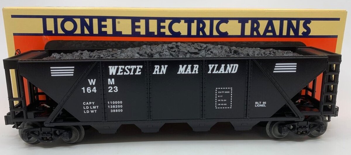 Lionel 6-16423 O Gauge Western Maryland Hopper w/Coal Load