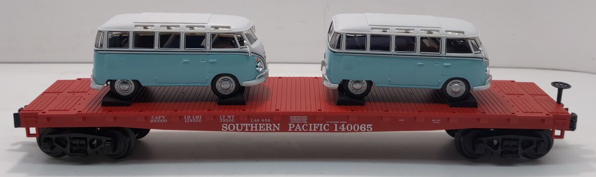 MTH 30-76677 O Southern Pacific Flatcar with 2 VW Buses