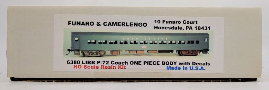 Funaro & Camerlengo 6380 HO Scale LIRR P-72 Coach Car Kit