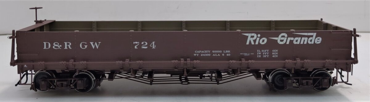 San Juan Car Co 724 On3/On30 D&RGW Drop Bottom Gondola