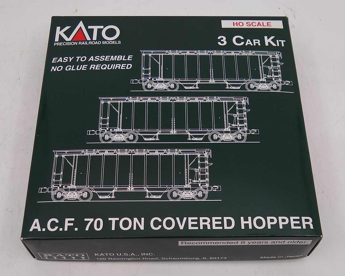 Kato 38-0111 HO Seaboard ACF 70T Covered Hopper Set (Pack of 3)