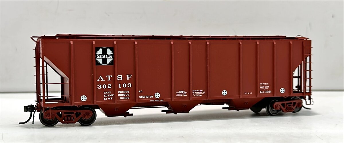 ExactRail EP-80165-1 HO Santa Fe P-S 4427 Cu. Ft. Grain Hopper Car #302103