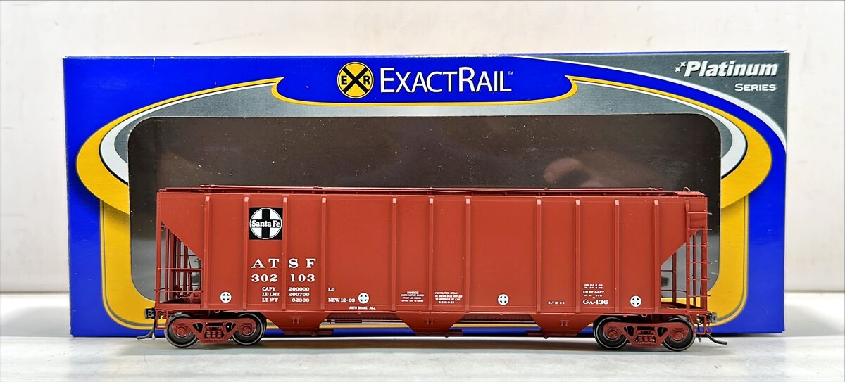 ExactRail EP-80165-1 HO Santa Fe P-S 4427 Cu. Ft. Grain Hopper Car #302103