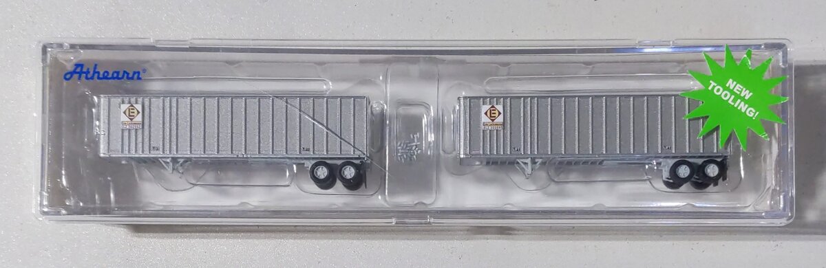 Athearn 17095 N Erie Lackawanna 40' Exterior Post Trailers Set of 2 (Set of 2)