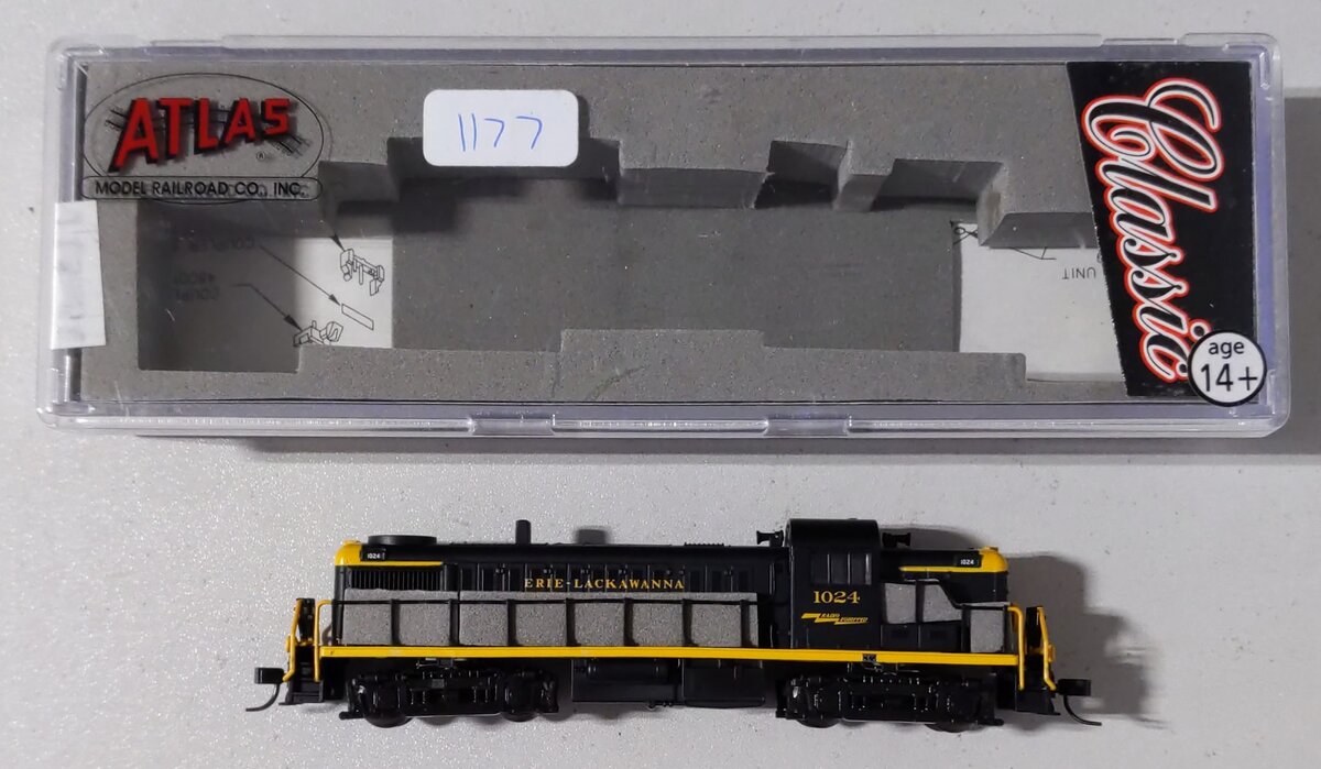 Atlas 42084 N Scale Erie Lackawanna RS-3 Diesel Locomotive #1024