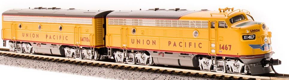 Broadway Limited 3814 N Union Pacific EMD F7 AB Diesel Set #1467/1470B w DCC