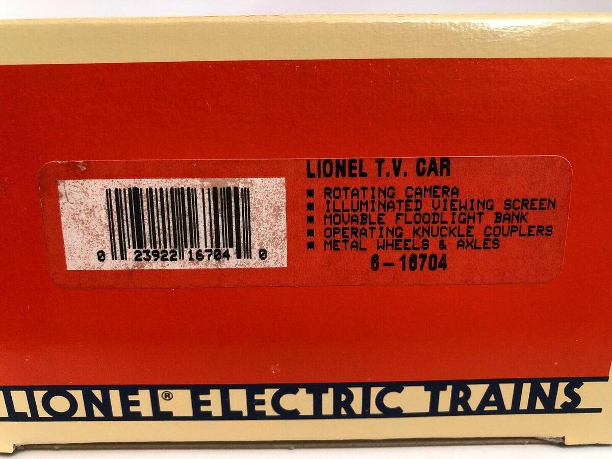 Lionel 6-16704 O Gauge Lionel Operating TV Car