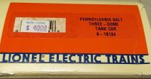 Lionel 6-16124 O Gauge Pennsylvania Salt 3-Dome Tank Car