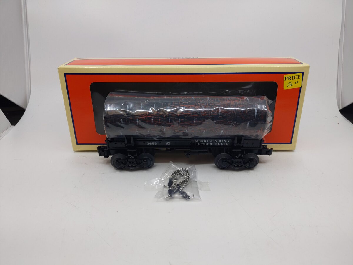 Lionel O # 6-27863 good Merrill & Ring Lumber Co Skeleton Car