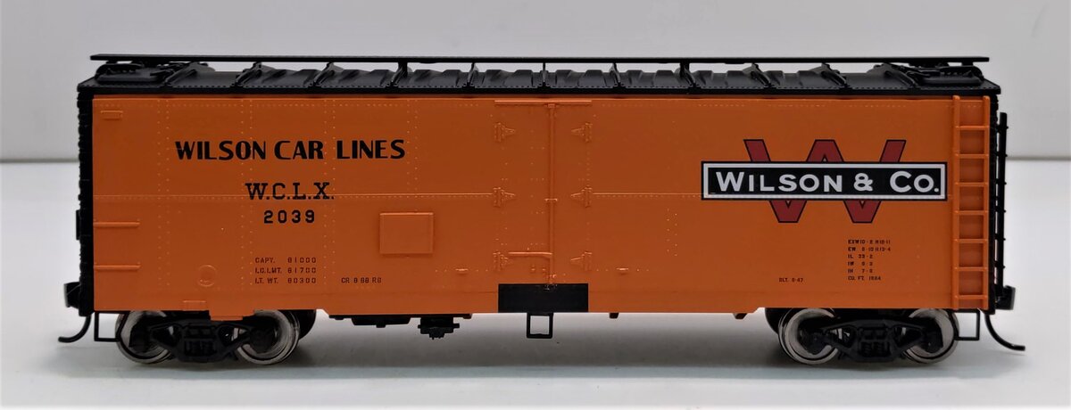 Walthers 910-3512 HO Wilson Car Lines WCLX 40' Steel Meat Reefer RTR #2039