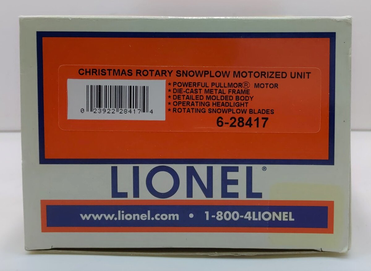 Lionel 6-28417 O Christmas Rotary Snow Plow