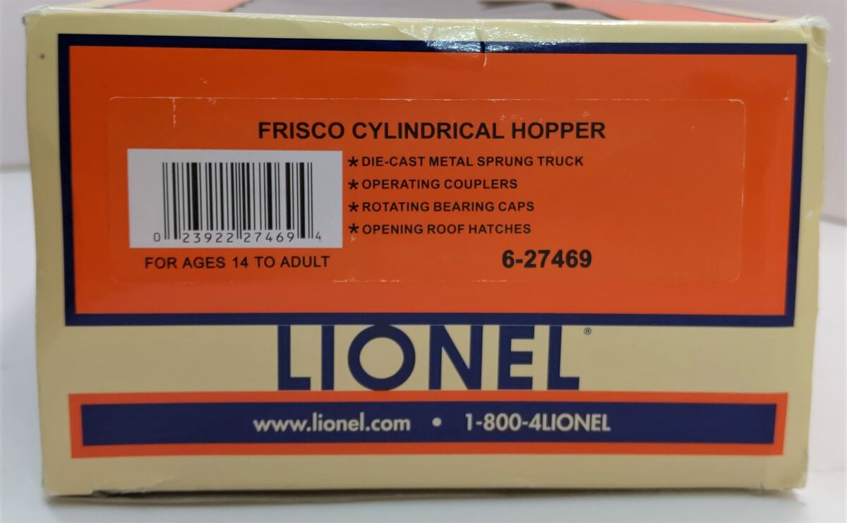 Lionel 6-27469 O Frisco Cylindrical Hopper #81021