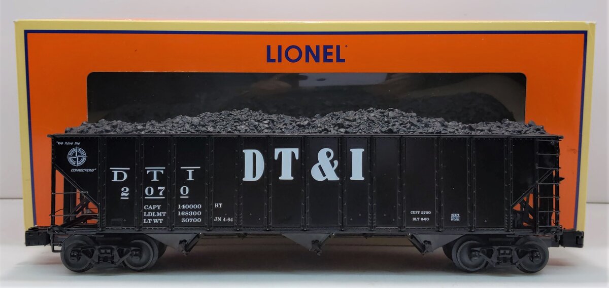 Lionel 6-27471 O DT&I 3-Bay Open Hopper #2070