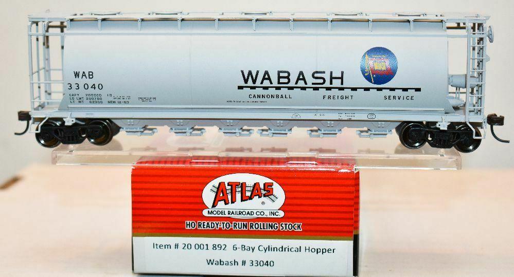 Atlas 20001892 HO Wabash ACF 6-Bay Cylindrical Hopper #33040