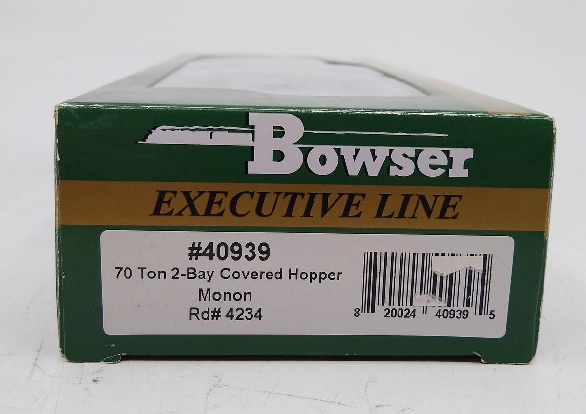 Bowser 40939 HO Monon 70-Ton 2-Bay Covered Hopper with Open Sides #4234