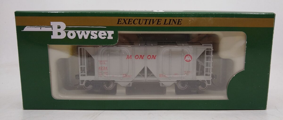 Bowser 40939 HO Monon 70-Ton 2-Bay Covered Hopper with Open Sides #4234