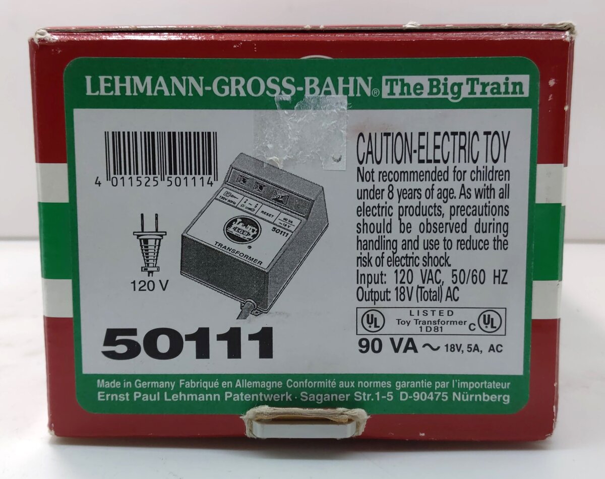 LGB 50111 High Power Output 6 Amp 120 Volt AC Transformer