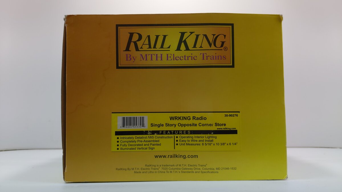 MTH 30-90276 WRKNG Radio Single Story Opposite Corner Store