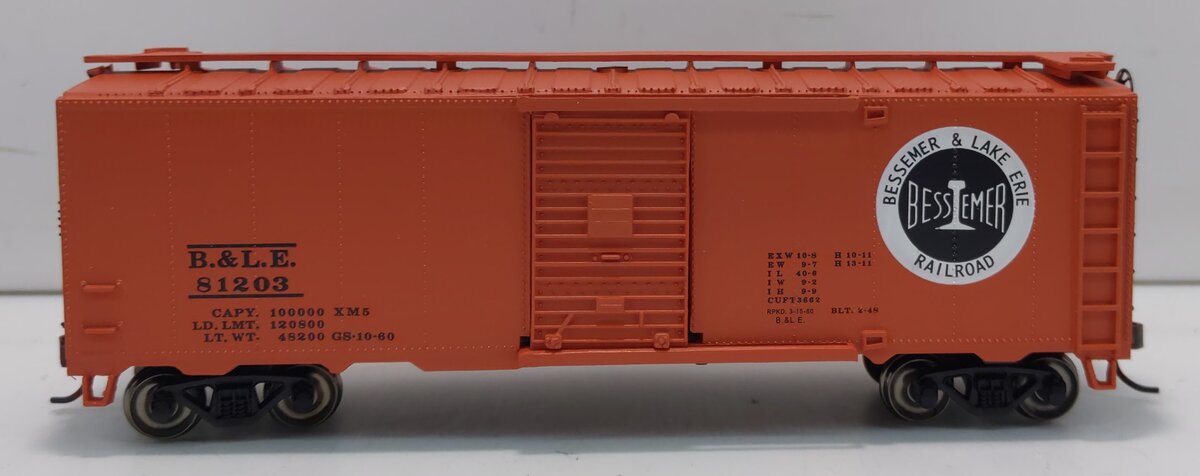 Bachmann 17033 HO Bessemer & Lake Erie 40' Boxcar #81203