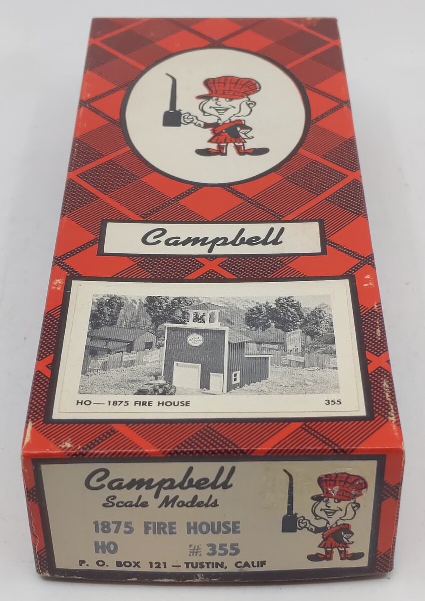 Campbell Scale Models 355-750 HO 1875 Fire House Kit