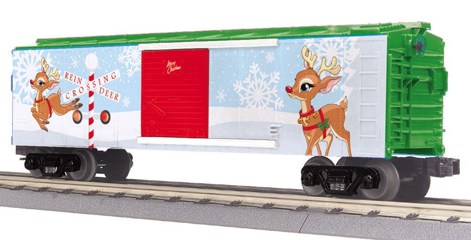 MTH 30-74937 O Gauge Christmas Boxcar w/ Blinking LED Lights