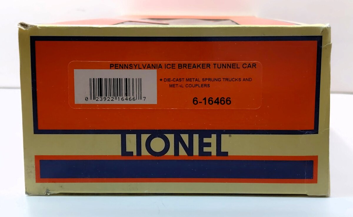 Lionel 6-16466 O Gauge Pennsylvania Ice Breaker Tunnel Car #194796R