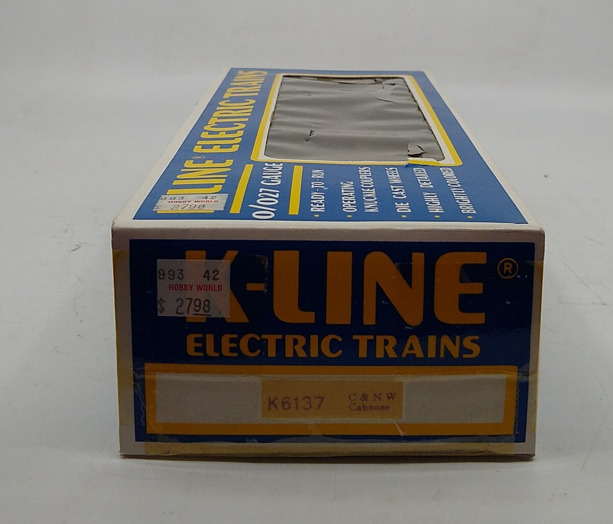 K-Line K6137 O/O27 Chicago & Northwestern Lighted Caboose