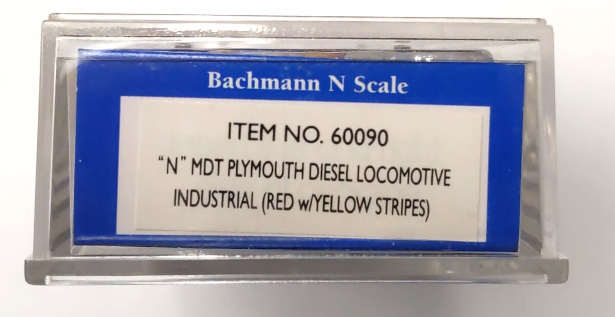 Bachmann 60090 N Painted & Unlettered Plymouth MDT Switcher Diesel Locomotive