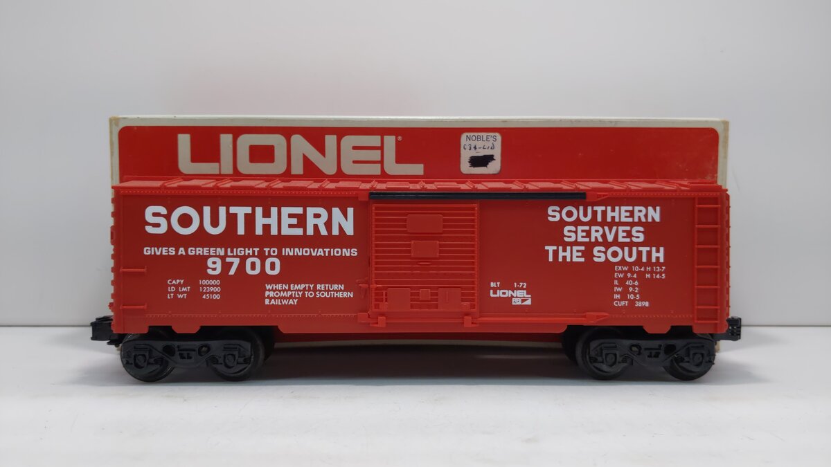 Lionel 6-9700 O Gauge Southern 'Serves The South' Box Car #9700