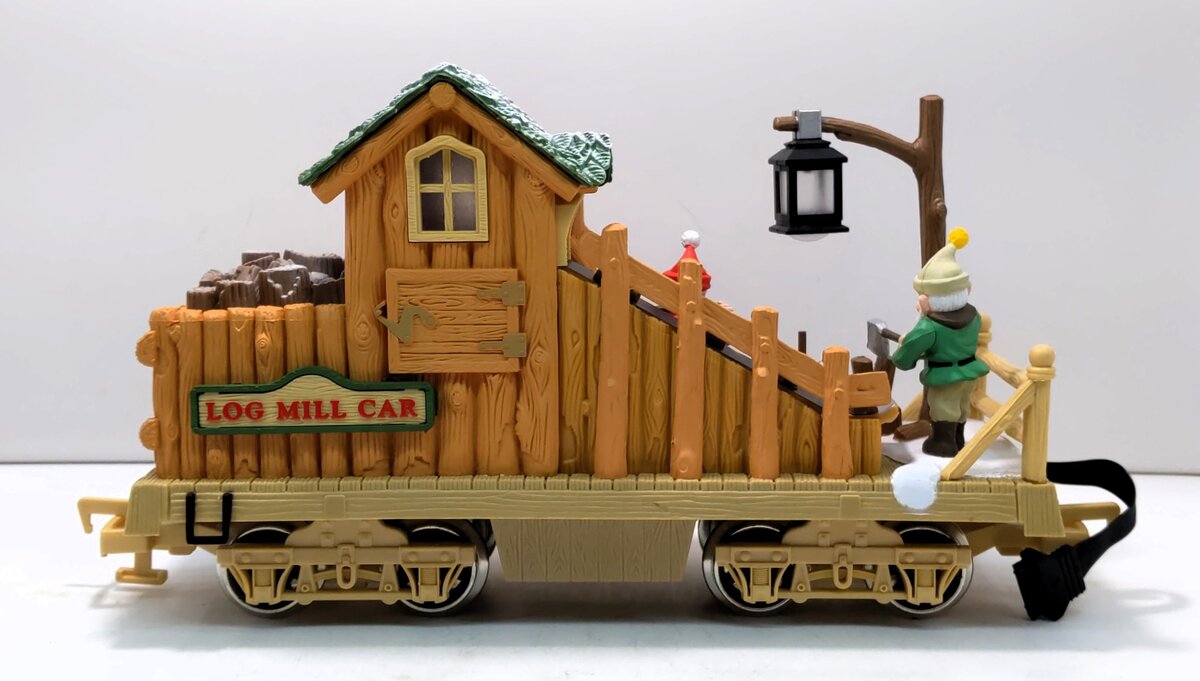 New Bright Holiday deals Express Animated Train LOG MILL WOOD Car G Gauge- With Box