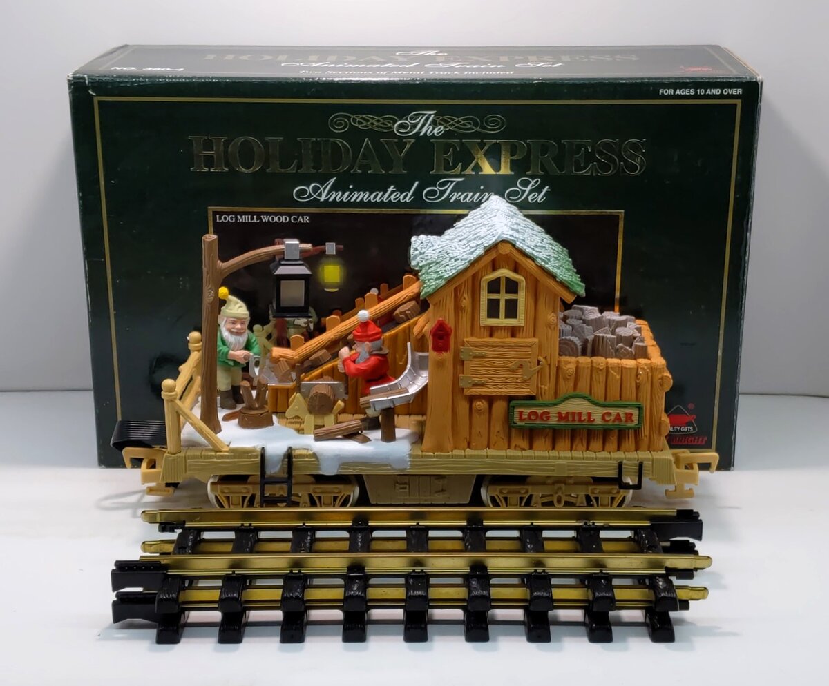 New bright holiday express animated train set 380 online