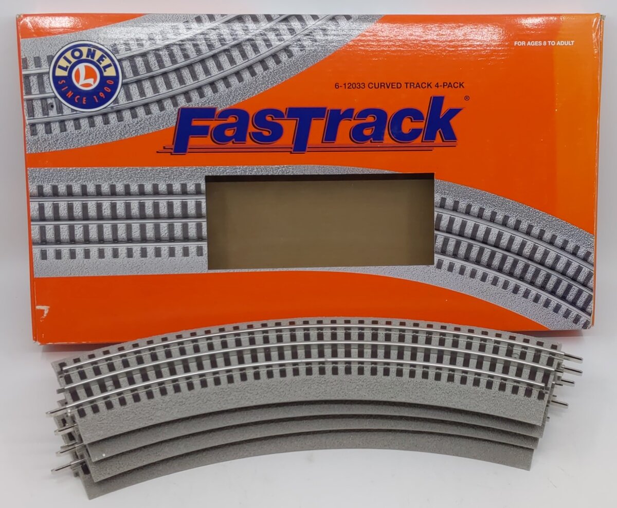 Lionel 6-12033 O36 Curved Track FasTrack (Pack of 4)