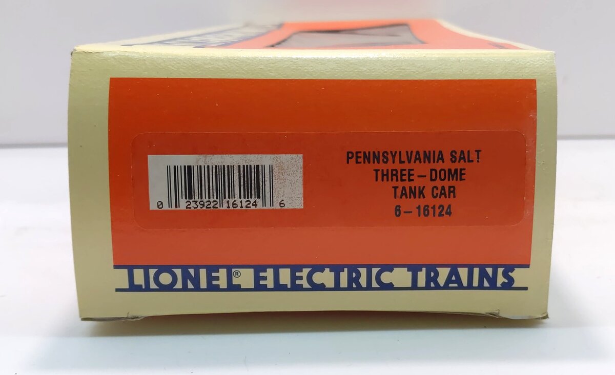 Lionel 6-16124 O Gauge Pennsylvania Salt 3-Dome Tank Car