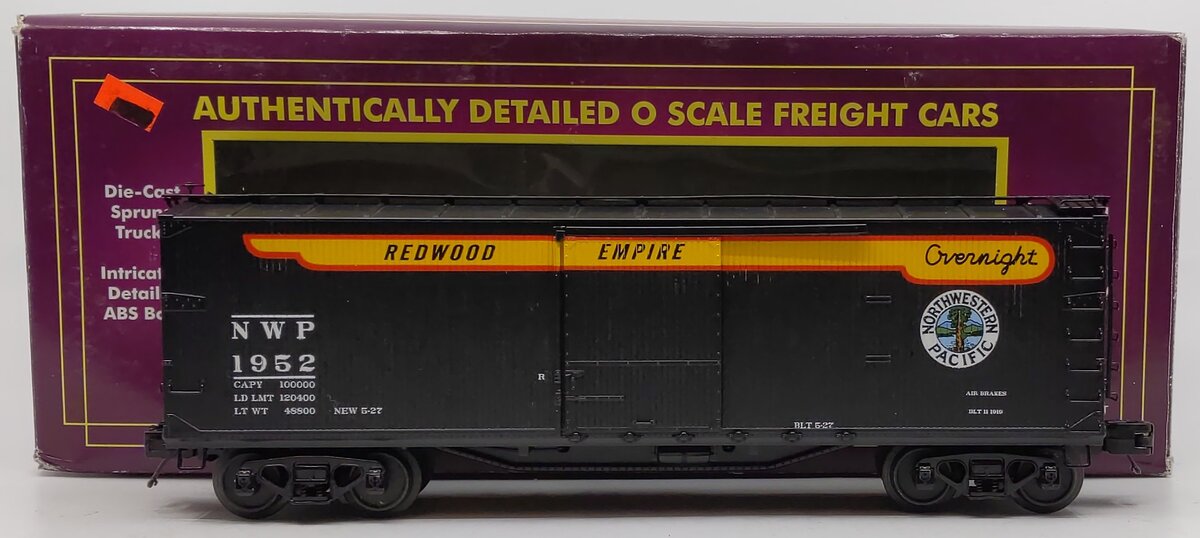 MTH 20-93386 O Gauge Northwestern Pacific 40’ USRA Double Sheathed Boxcar #1952