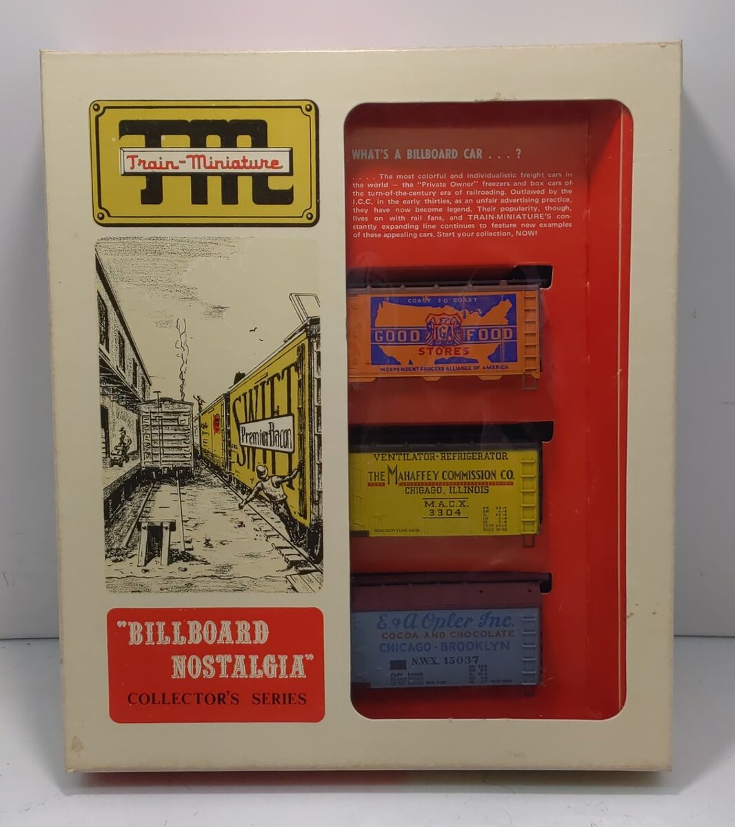 Train Miniature 8702 HO Scale Billboard Nostalgia Frieght Cars (Set of 3)