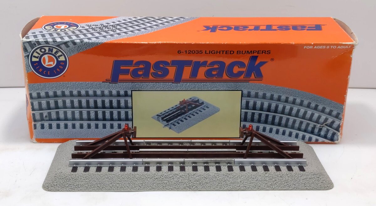 Lionel 6-12035 O Gauge FasTrack Lighted Bumpers (Pack of 2)