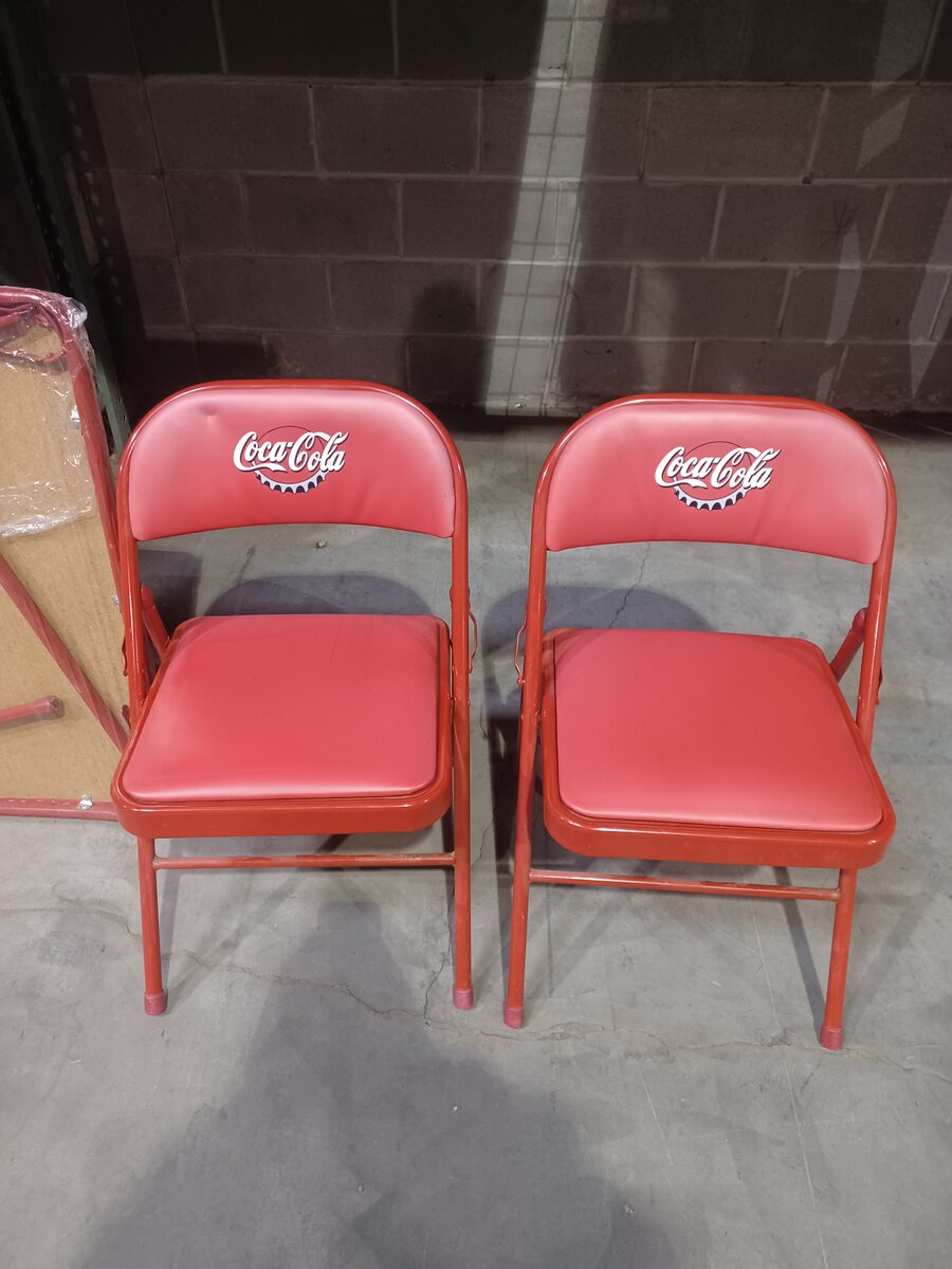 Coca-Cola Folding Table w/4 Coca-Cola Chairs EX