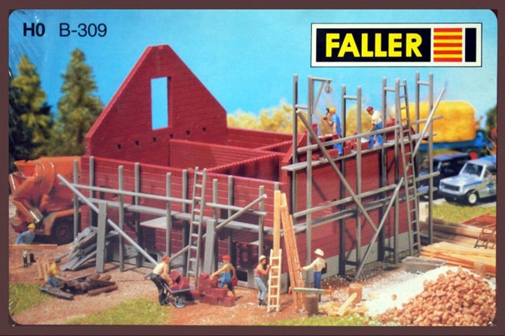 Faller B-309 HO Building Site with Scaffolding Building Kit