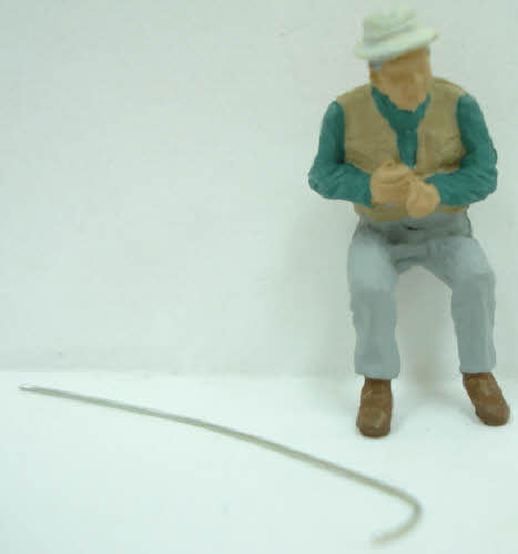 Arttista 1192 O Scale Fishing Man Sitting Pewter Figure